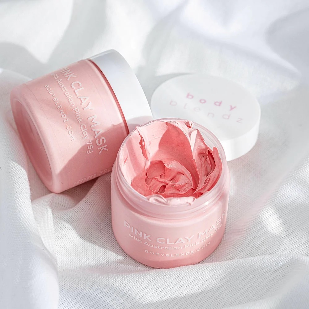 Body Blendz Face and Chest Pink Clay Mask - New / unopened